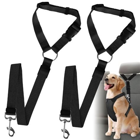 Sherry Dog Car Seat Belt Strap Safety Harness Adjustable Nylon Fits All ...
