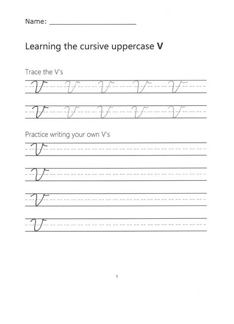 V In Cursive Learn Cursive For Kids (and Adults!): A Free Online