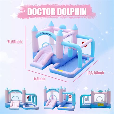 Doctor Dolphin Bounce House with Slide for Backyard India | Ubuy