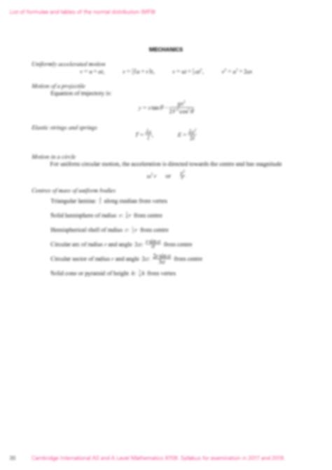 Image result for As Level Mathematics Formula Sheet