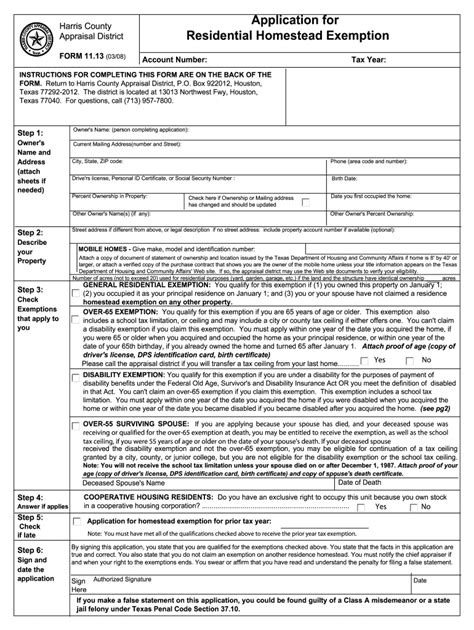 Where Do I Submit Form 50 114 Application for Residence Homestead ...
