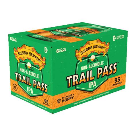 Sierra Nevada Trail Pass Non-Alcoholic IPA Craft Beer, Alcohol Free, 6 ...