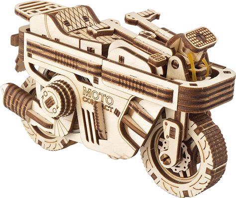 Buy UGEARS Wood Motorcycle Model Kit - Moto Compact Folding Scooter 3D ...