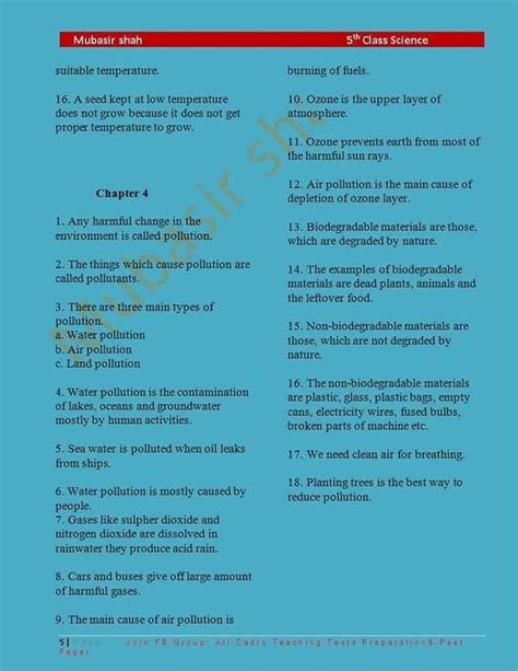 Image result for Science 5 Class Question and Answer