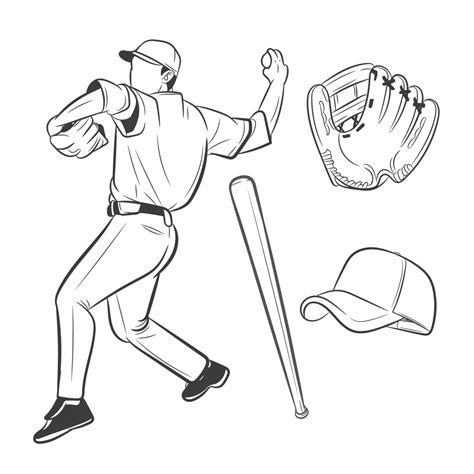Baseball Drawing Pages 的图像结果