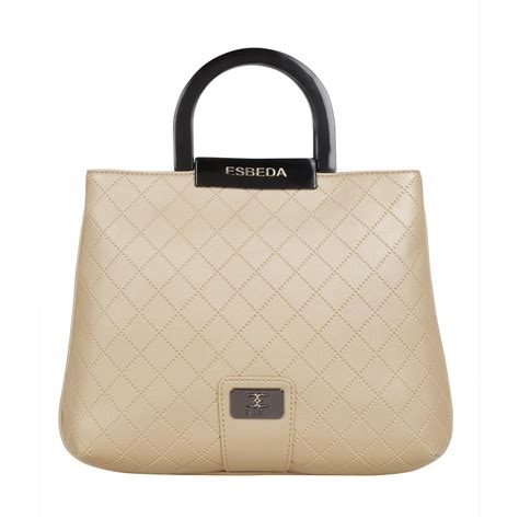 Buy ESBEDA Gold Color Embossed Texture Handbag For Women at Amazon.in
