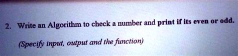 Image result for Write an Algorithm to Print N Odd Numbers