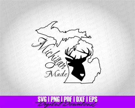 Buy Michigan SVG, Michigan SVG File, Instant Download, Michigan Cut ...