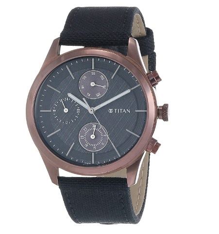 Titan purple Analog Black Dial Men's Watch-1805QP01