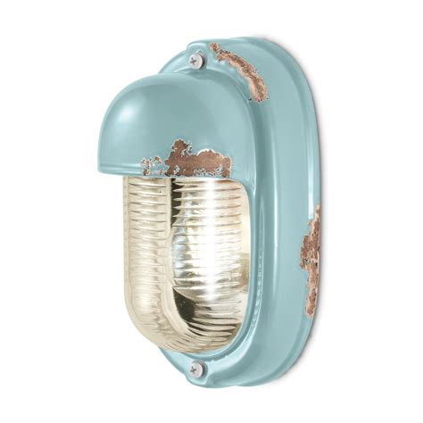 Wall Lamp in Iron and Industrial Ceramics