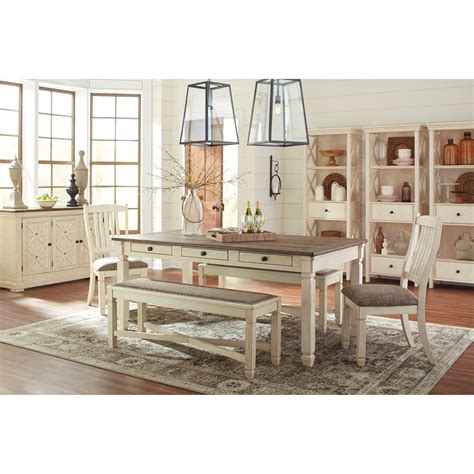 Signature Design by Ashley Bolanburg Relaxed Vintage Rectangular Dining ...