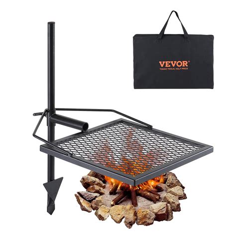 VEVOR Drehspieß Schwenkgrill Stahl 405 x 405 mm, Holzkohlegrill ...