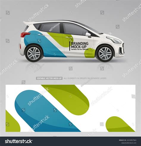 Hakuun Company Car Mockup Branding Sticker Wrap liittyvä vektorikuva ...