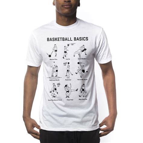 Basketball Basics T-Shirt // White (XS) - Headline Graphic Tees - Touch ...