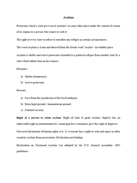 Image result for Asylum Paper Sample