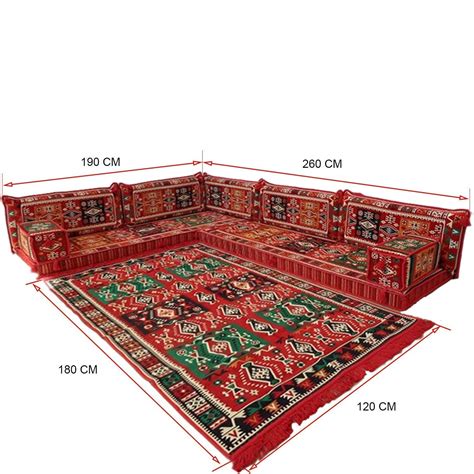Mysticalanatolia Arabic Corner Sofa Set, Arabic Majlis Sofa For India ...