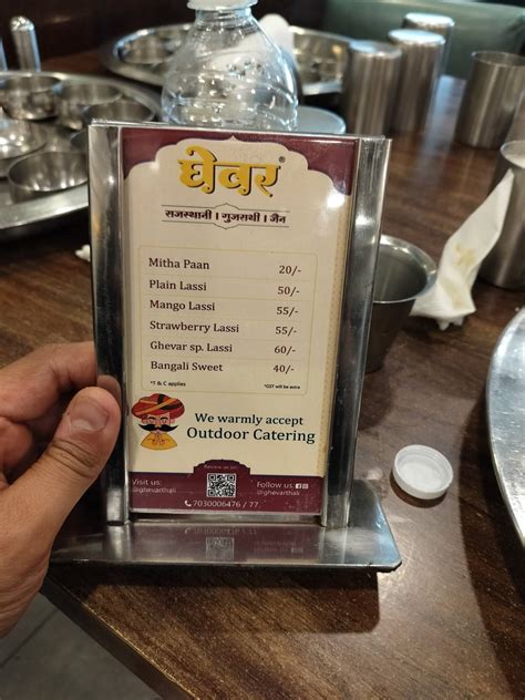 Menu at Ghevar Thali | Best Thali Restaurant in Pune, Pune
