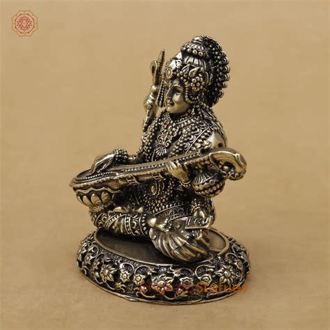 Brass Saraswati Fine, 3" – Dharma Statues
