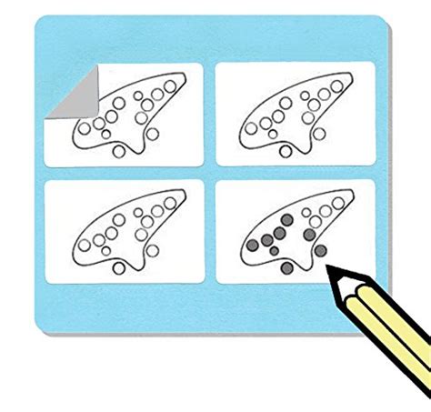 Buy Ocarina Fingering Diagram and Tablature Stickers (500 Stickers Per ...