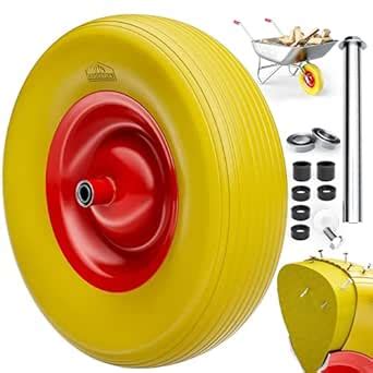 Gardebruk Wheelbarrow in PU Solid Rubber Puncture Proof 4.80/4.00-8 ...