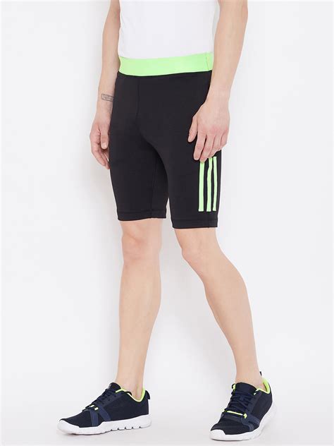 JUMP USA Black Solid Regular Fit Sports Shorts for Men
