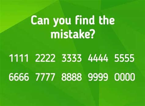 Brain teaser IQ test: Only a genius can spot the mistake in this ...
