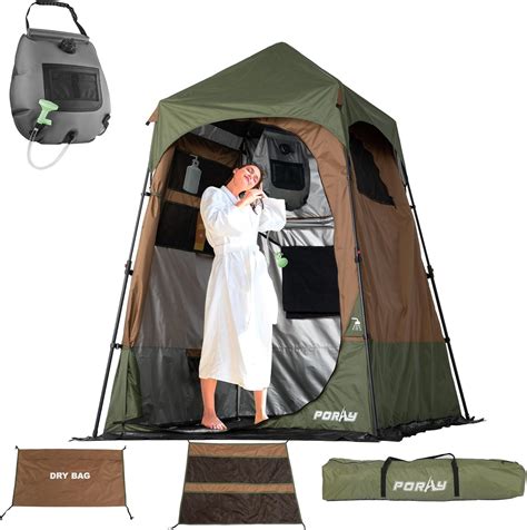 Amazon.com: Portable Camping Shower Tent Deluxe Changing Room with ...