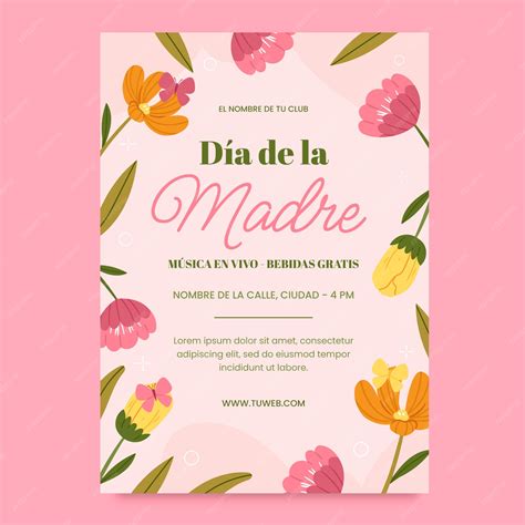 Premium Vector | Flat vertical poster template for mother's day ...