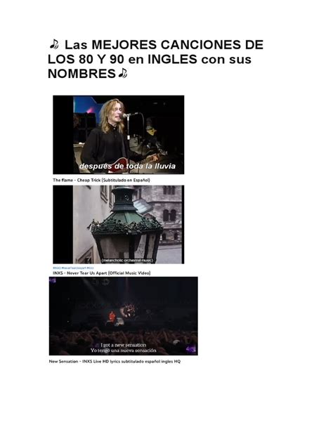 Musical En Ingles 80 90s Lirics 的图像结果