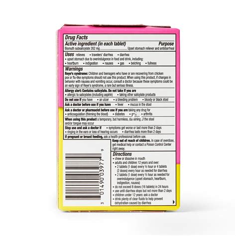 Pepto Bismol Chewable Tablets, Original Flavor, 30 ct.