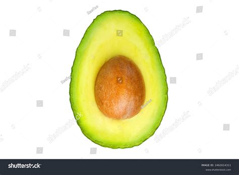 Cut Avocado Slice Pit On Isolated Stock Photo 2462614311 | Shutterstock