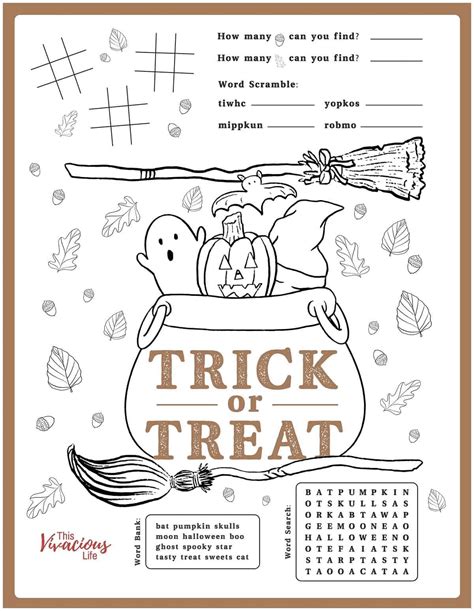 Halloween Activities Printable - Worksheets Library