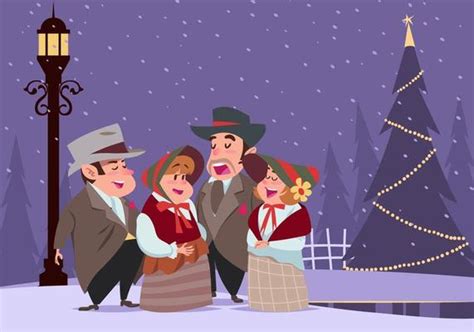 Traditional Carol Singers Vector Art, Icons, and Graphics for Free Download