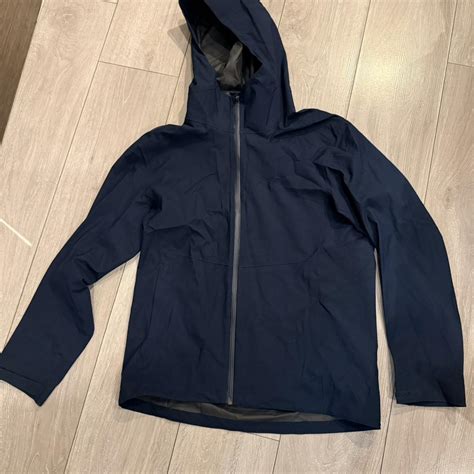 Blue Uniqlo waterproof windbreaker jacket... - Depop