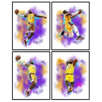 Buy Lebron James Posters - 8x10 Sports Wall Decor Set - Lebron James ...