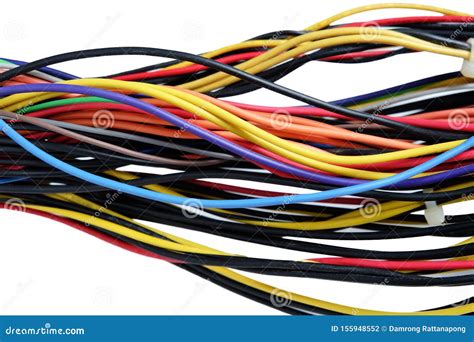 Close Up Many Colorful Electrical Wires Cables Cord for Use in Various ...