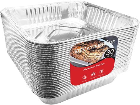 Amazon.com: Stock Your Home 9x9 Aluminum Foil Pans - 8.75" L Rim (30 ...