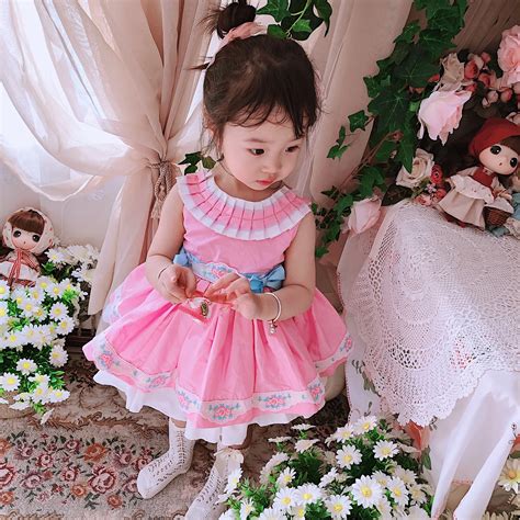 Toddler Girl Dress Cute Baby Clothes Little Girls Sleeveless Princess ...