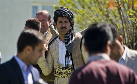 A group of Kurdish men with traditional clothing, Hawraman