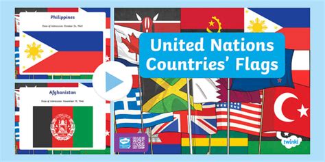 United Nations Countries' Flags (PowerPoint) | Grades 2 - 6 | Twinkl