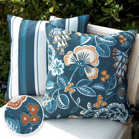 Amazon.com: Qahing Pack of 4 Fall Outdoor Waterproof Pillow Covers ...