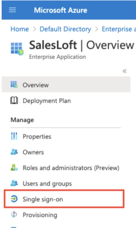 Single Sign-On: Microsoft Azure Instructions