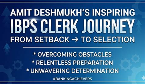 From Setback to Selection: Amit Deshmukh's Inspiring IBPS Clerk Journey
