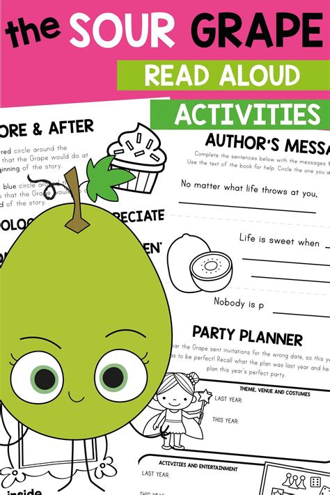 The Sour Grape by Jory John – Ideas and Activities | Book activities ...