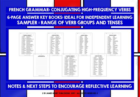 FRENCH VERBS CONJUGATION PRACTICE SAMPLER