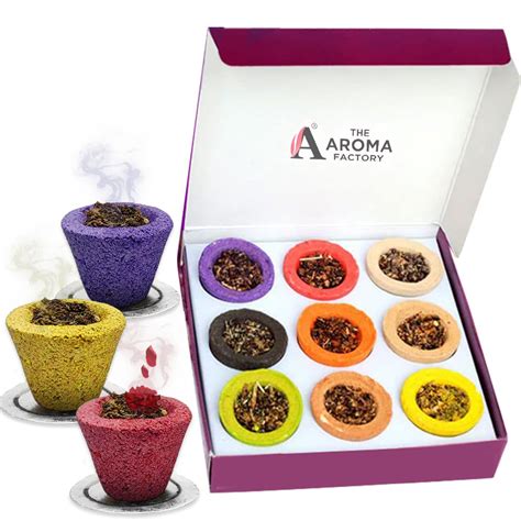 The Aroma Factory Sambrani Dhoop Cup, Mix 9 Fragrances Multi Color ...