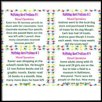 Image result for Multi-Step Story Problems