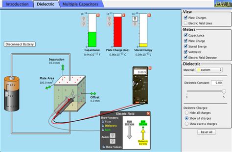 Capacitor Lab Basics PhET Simulation 的图像结果