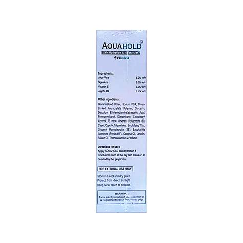Aquahold Skin Hydration And Moisturization Lotion
