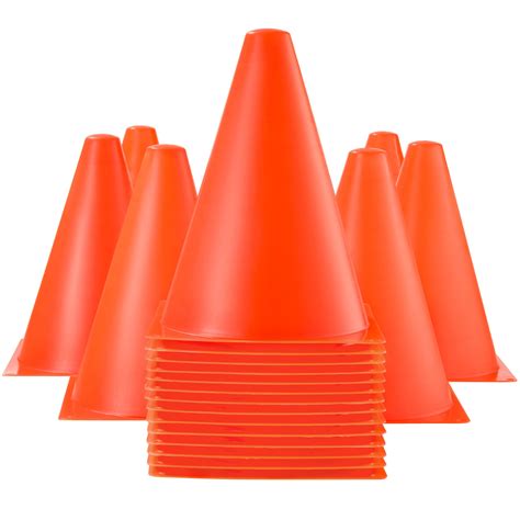 Dazzling Toys Mini Traffic Cones - 7 Pack of Orange Sports Safety Cones ...